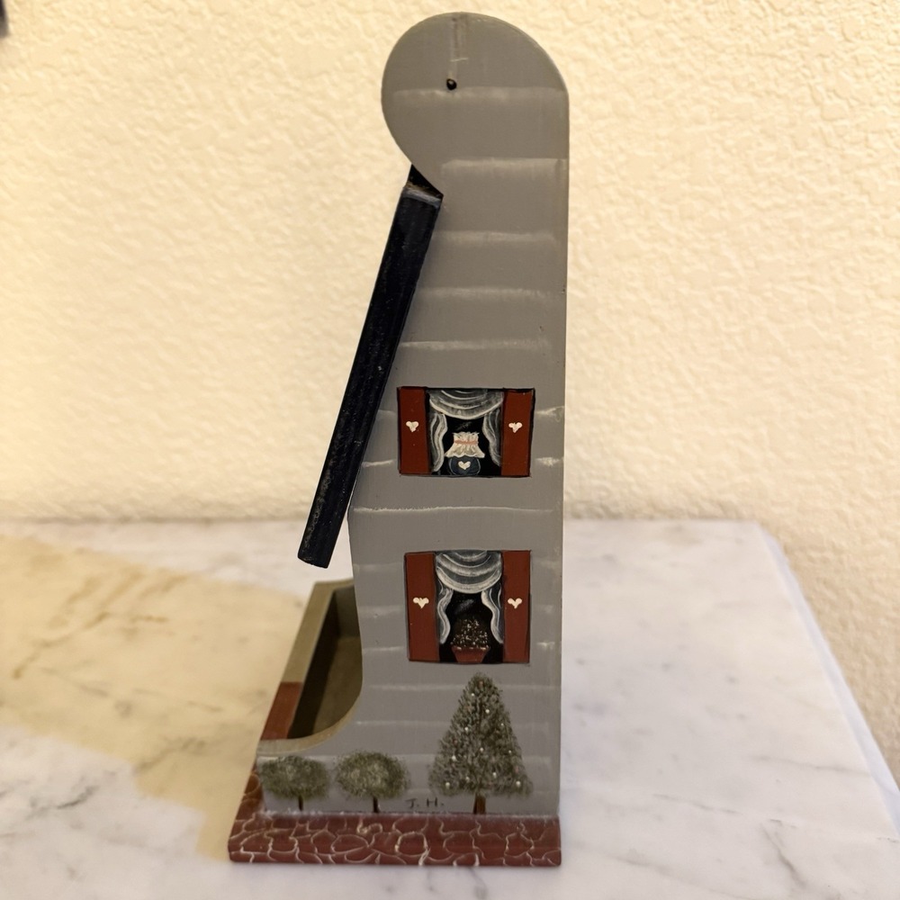 Wood House Sugar‎ Packet  Holder Dispenser Hand Painted - Picture 4 of 5